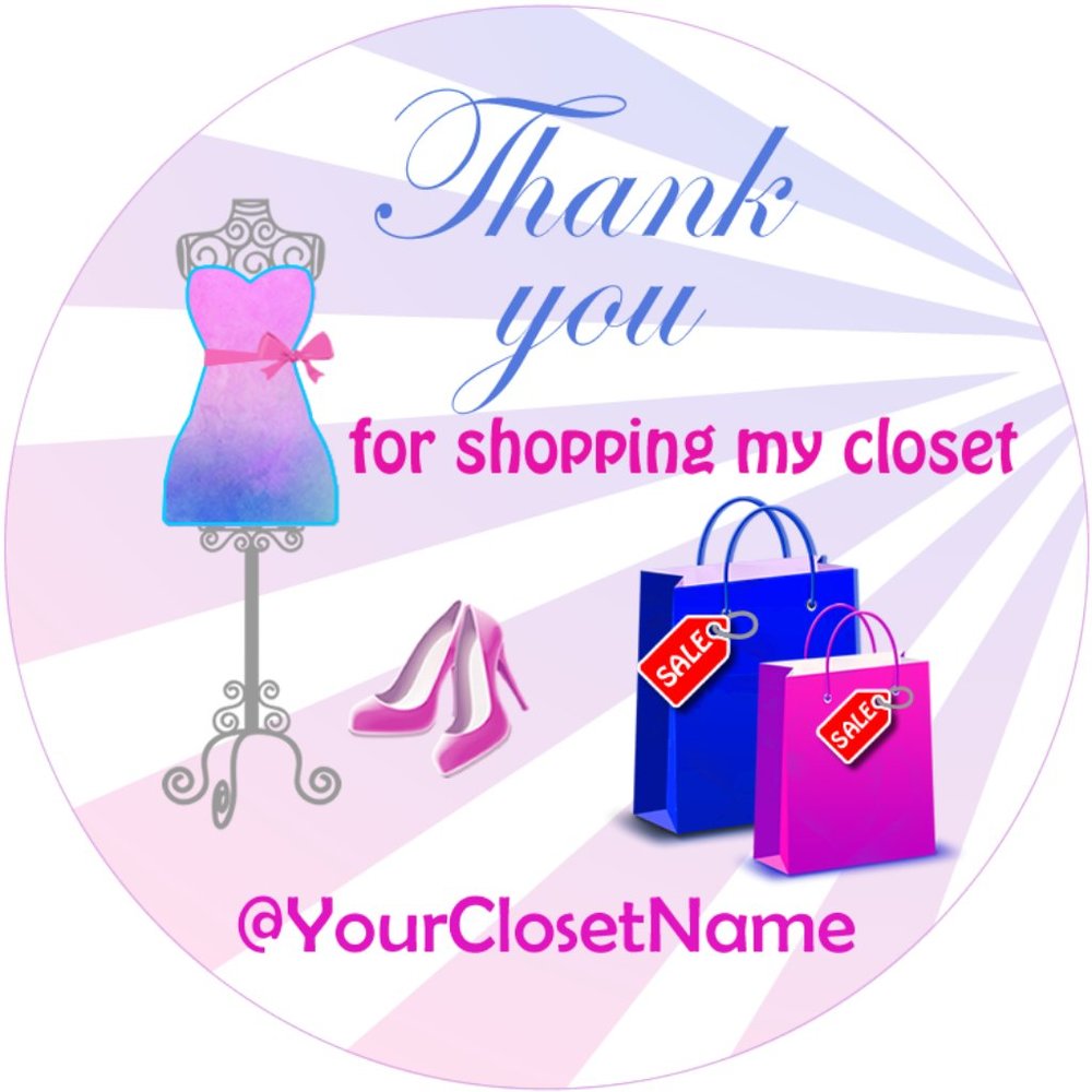 ♥️ 5x25 / 60 Thank You Stickers